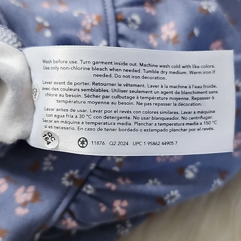 Carter's Sleep & Play Button Up Footed Onesie Denim Blue w/ Flowers New w/ Tags